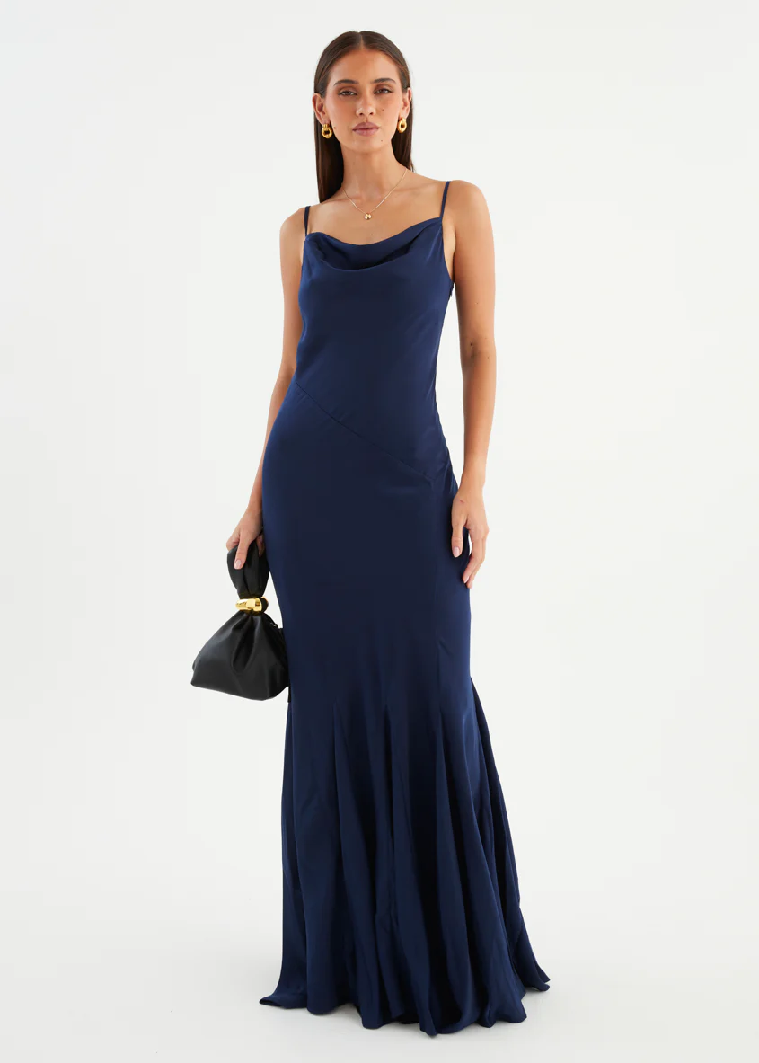 Zita Maxi Dress - Navy - Image 6