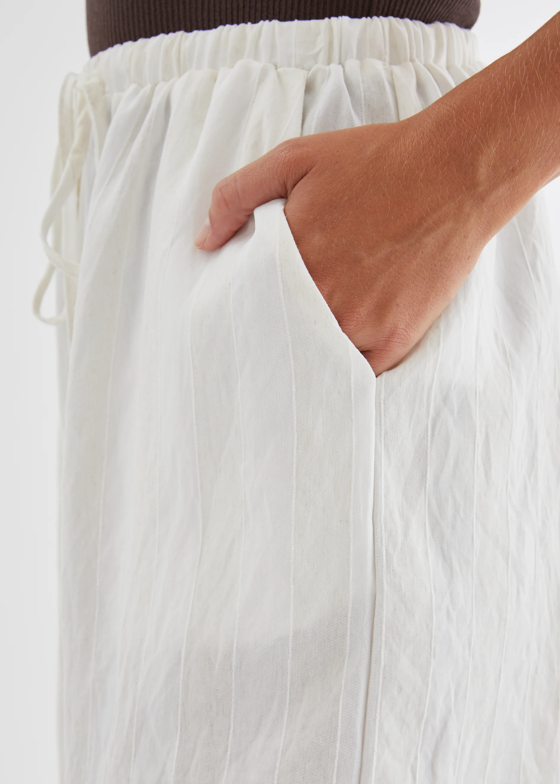 Zorah Shorts - Ivory Jacquard Stripe - Image 5
